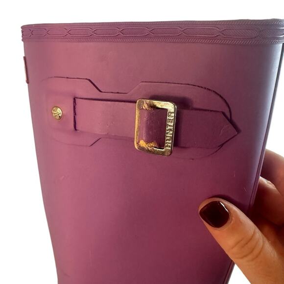 Hunter Purple Rain Boots 7 - Picture 7 of 9